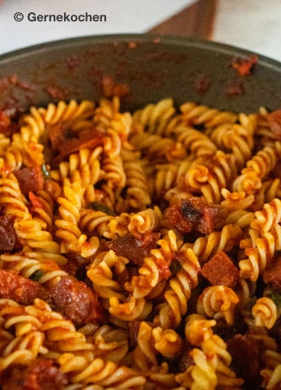 Pastasauce mit Aoste Salami