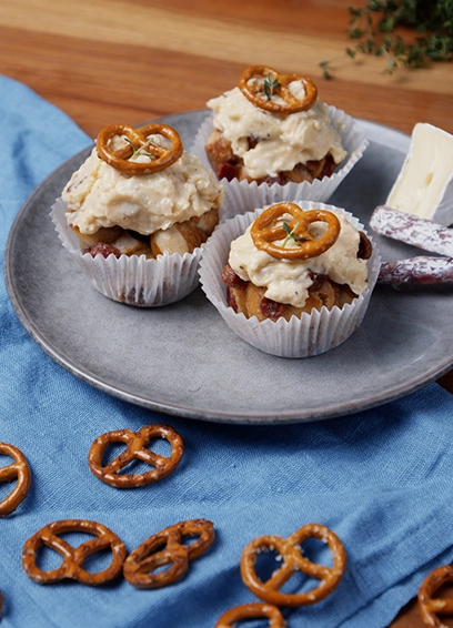 Herzhafte Brezel-Cupcakes
