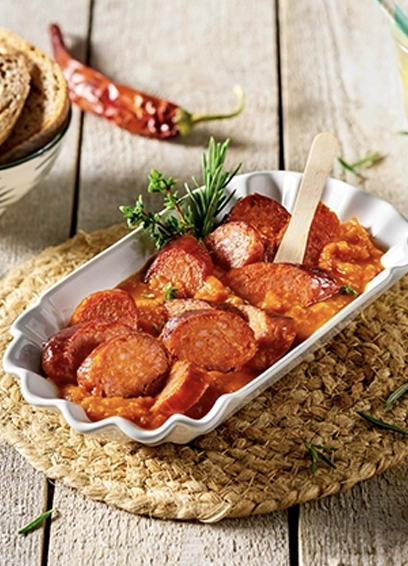 Chorizo con Salsa
