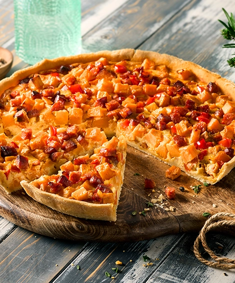 Aromatische Süßkartoffel-Chorizo-Quiche