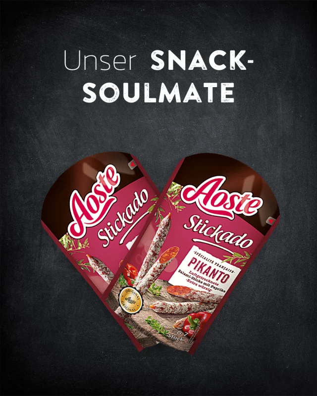 Welche Sorte Stickado lässt dein Herz höherschlagen? 💓

#Aoste #Salami #französischeSalami #Stickado #wir❤️snacking #SalamiSticks